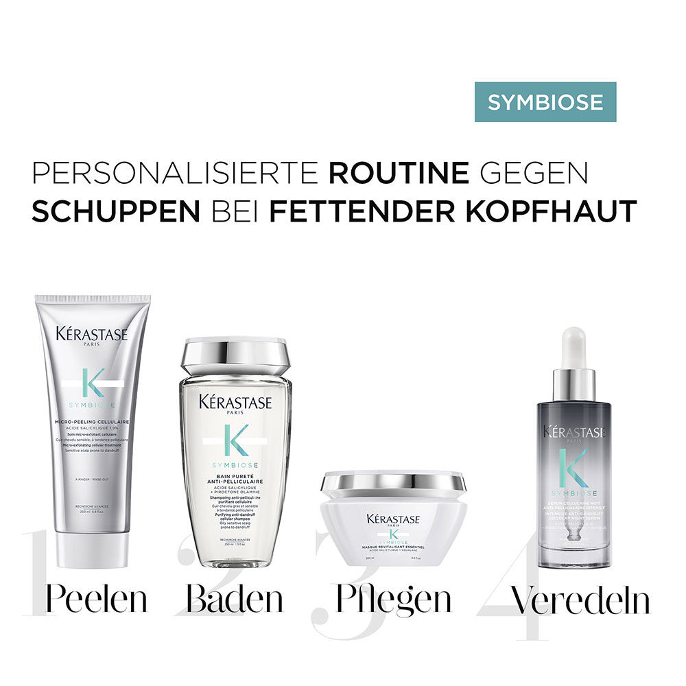 Quartett Symbiose Anti-Schuppen-Pflege fur fettige und empfindliche Kopfhaut