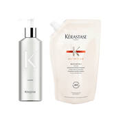 Nutritive Bain Satin 2 Refill Set mit Nachfullflasche & Nachfullpack