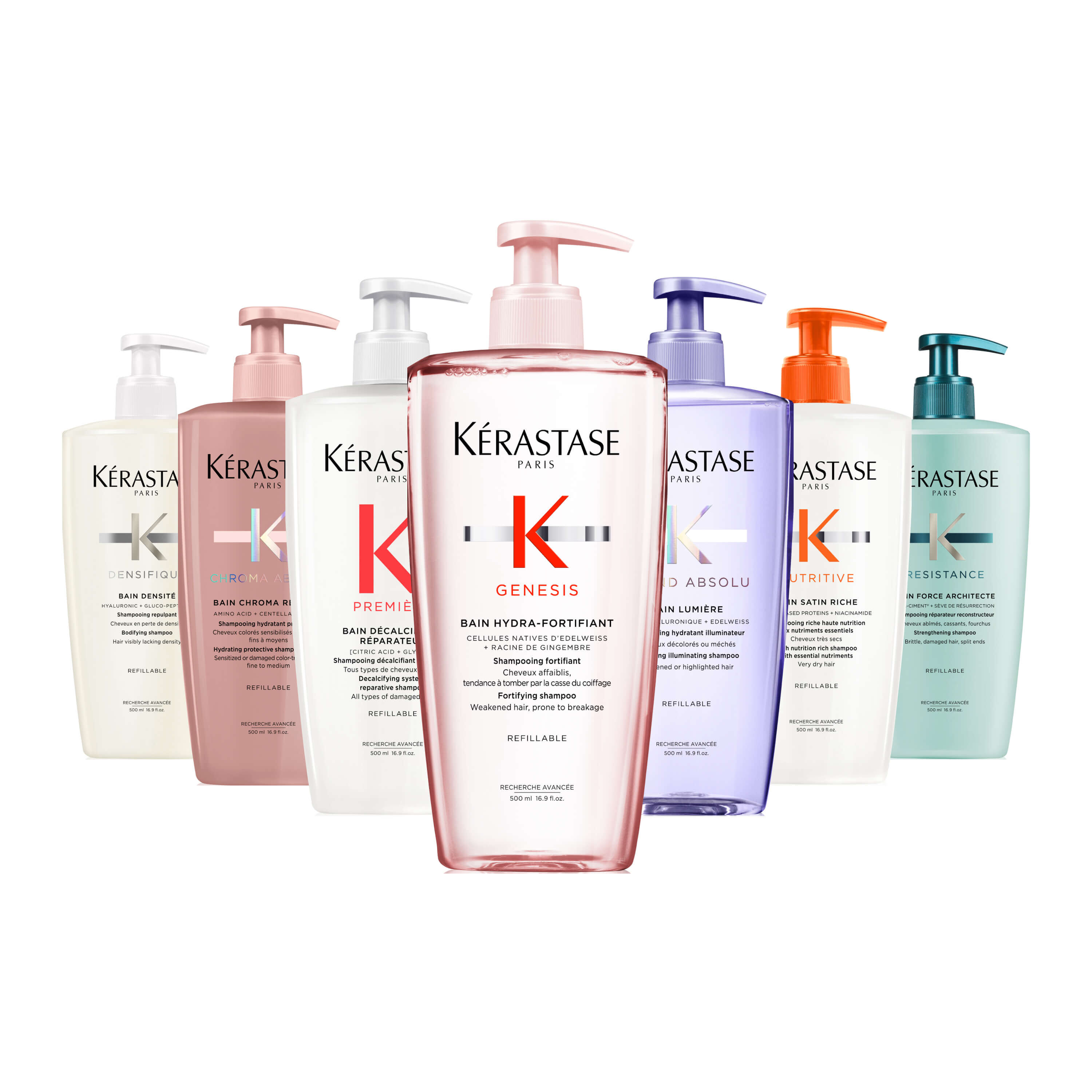 Bain 500ml Decalcifiant Reparateur Shampoo Nachfullbar