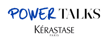 Angeklebtes Papier mit der Aufschrift „Power Talks – Kerastase“