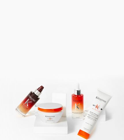 Die Produktreihe Nutritive auf einem Glassockel.