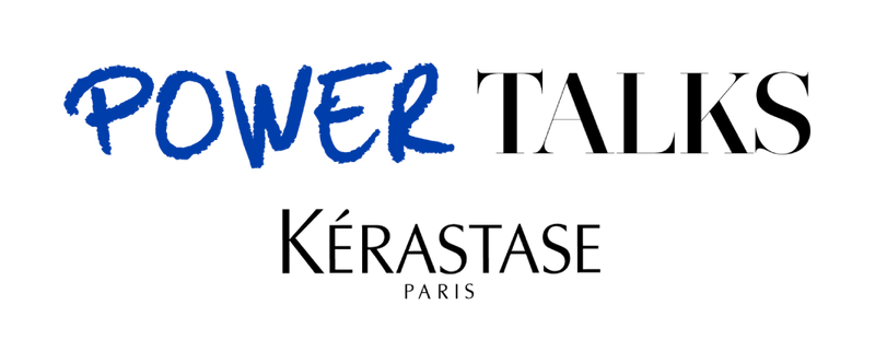 Angeklebtes Papier mit der Aufschrift „Power Talks – Kerastase“
