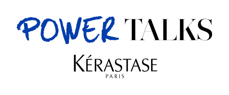 Angeklebtes Papier mit der Aufschrift „Power Talks – Kerastase“