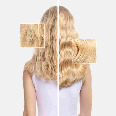 blondes krauses Haar vorher nachher