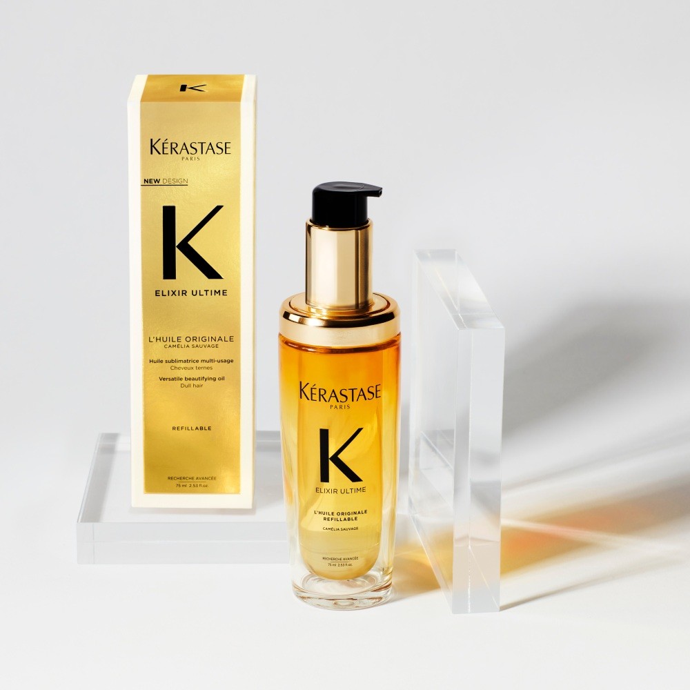 Das berühmte vielseitige Haaröl Elixir Ultime von Kérastase ist jetzt in der Nachfüllpackung erhältlich.